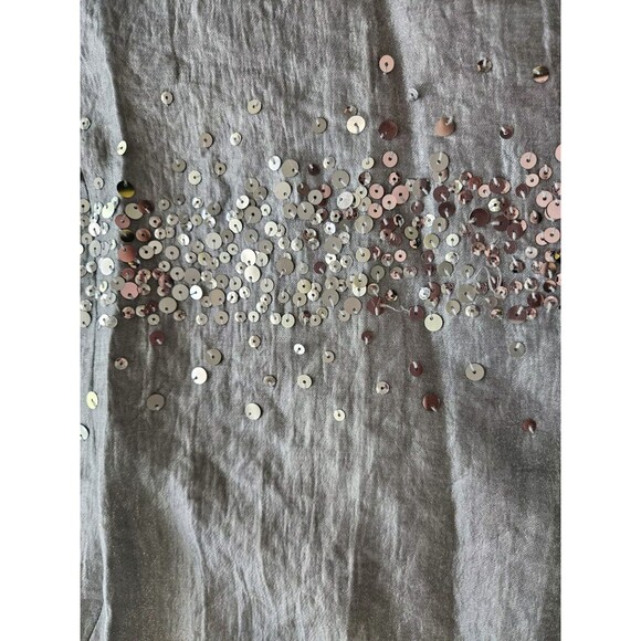 LESLIE FAY Women's Size 10 Sequined Sleeveless Formal Blue Dress - Picture 4 of 13